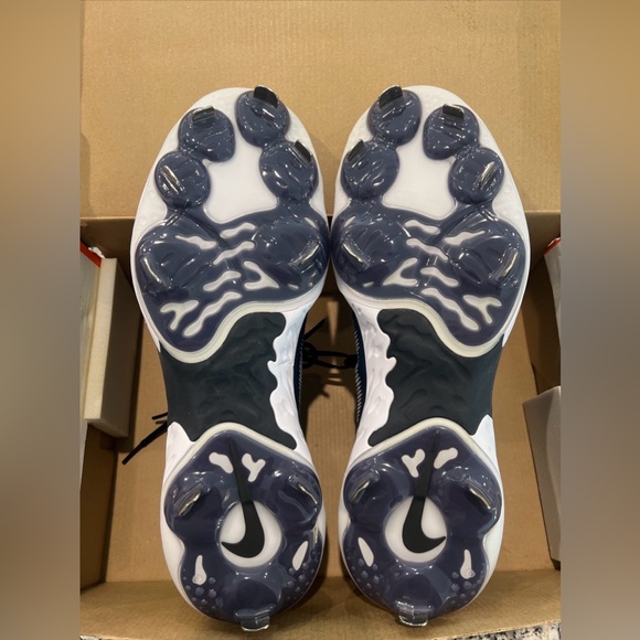 Size 12 Nike Alpha Huarache Elite 3 Baseball Cleats Navy Blue White CK0746-401 main image 4